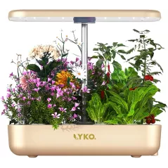 Hydroponics Growing System, LYKO 12 Pods Indoor Garden with 36W 80 LED Grow Lights, Automatic Timer & Pump, Adjustable Height Up